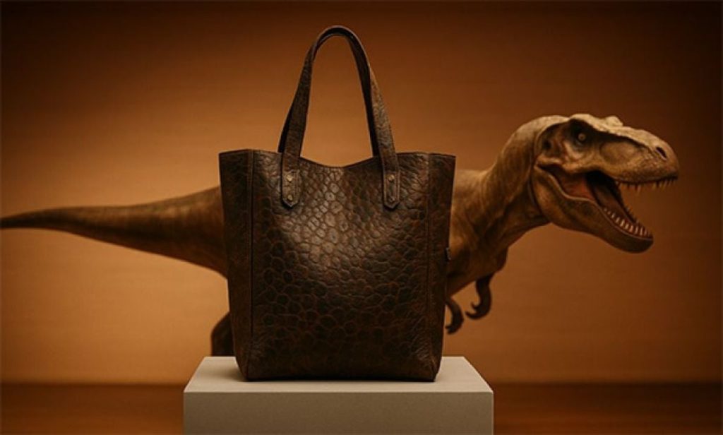Borsa in Pelle di T-Rex Coltivata in Laboratorio: Creata con Proteine Estratte dai Fossili!
